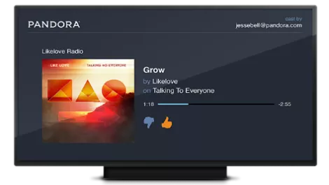 Pandora now available on Google Chromecast