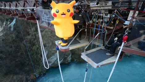 Pokémon craze hits NZ tourism: Pikachu goes bungy jumping