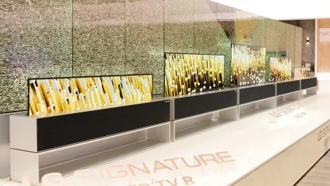 LG launches a 'rollable' TV that disappears into its base