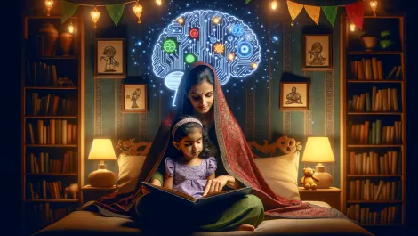 Indian woman's bedtime story aids AI & financial knowledge