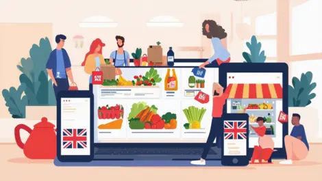 UK online shopping surges to 50%, led by groceries