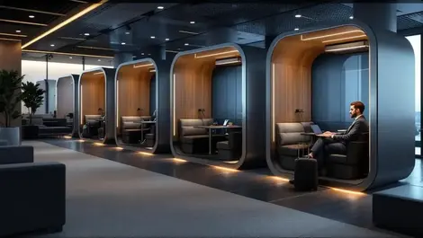 Bureau teams with WeWork on airport workspace pods
